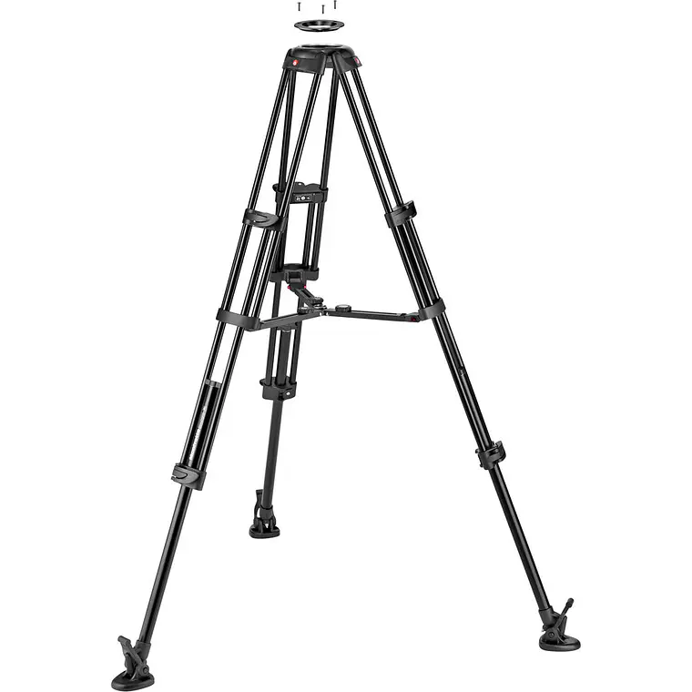Trípode Manfrotto Nitrotech 608 con patas dobles de aluminio y esparcidor medio 18