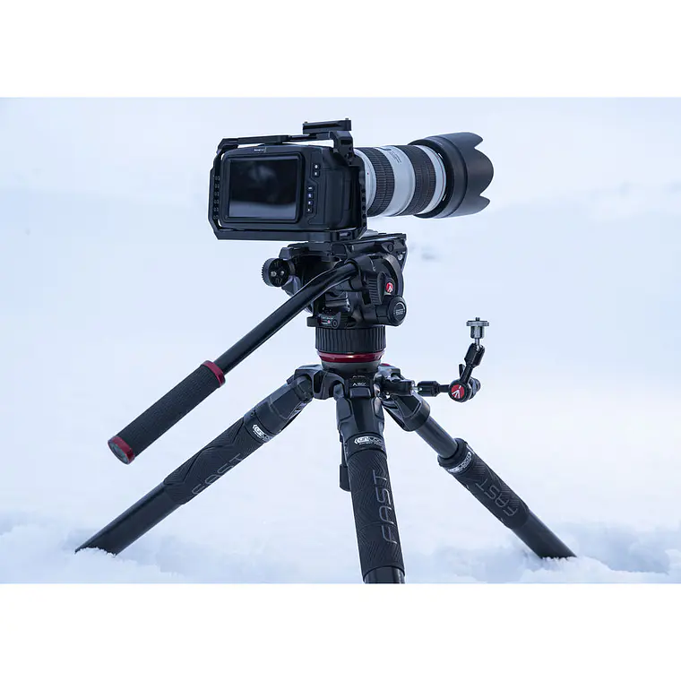 Rótula de video fluida Manfrotto 504X con base plana 2