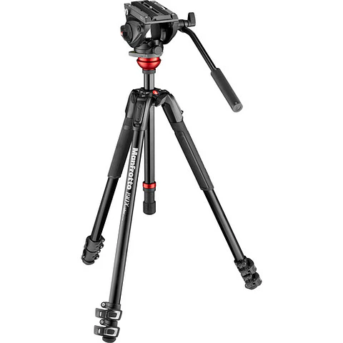  trípode de aluminio 190X Manfrotto con cabezal fluido 500