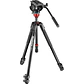  trípode de aluminio 190X Manfrotto con cabezal fluido 500 - Miniatura 1