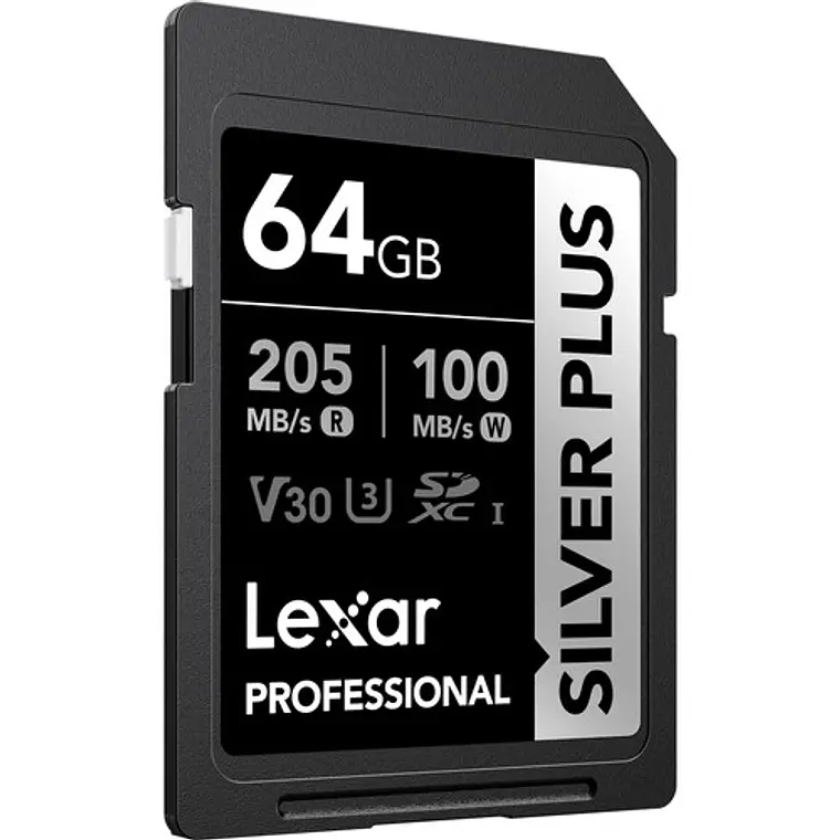 Memoria Lexar 64gb sdxc uhs-I v30 205/100mbs 2