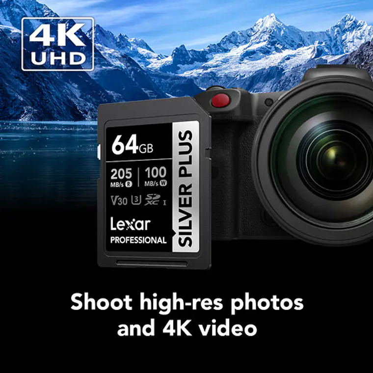 Memoria Lexar 64gb sdxc uhs-I v30 205/100mbs 6