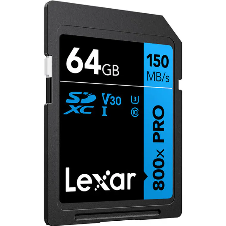 Memoria Lexar 64gb 800x PRO uhs- v30 150mbs 2