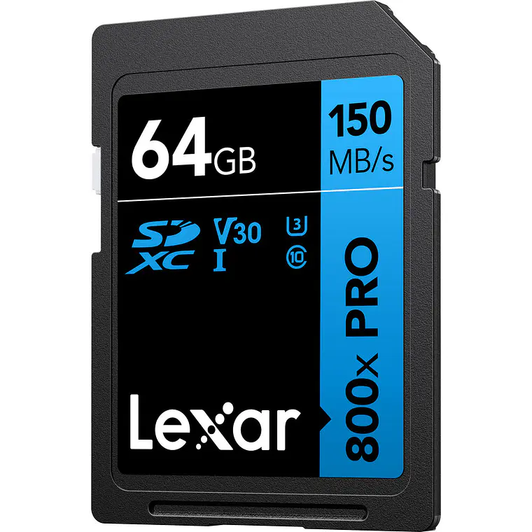 Memoria Lexar 64gb 800x PRO uhs- v30 150mbs 3