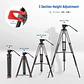 Trípode de Video Neewer TP37 187 cm Cabezal Fluido - Miniatura 4