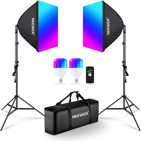 Kit Softbox LED RGB 24W Neewer NK800