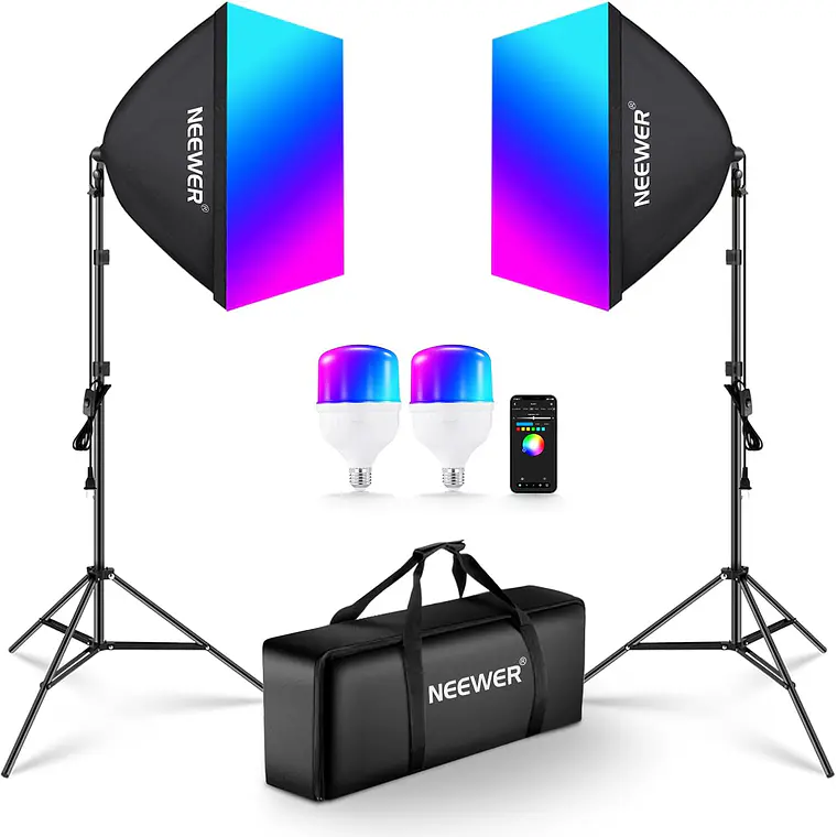 Kit Softbox LED RGB 24W Neewer NK800 1