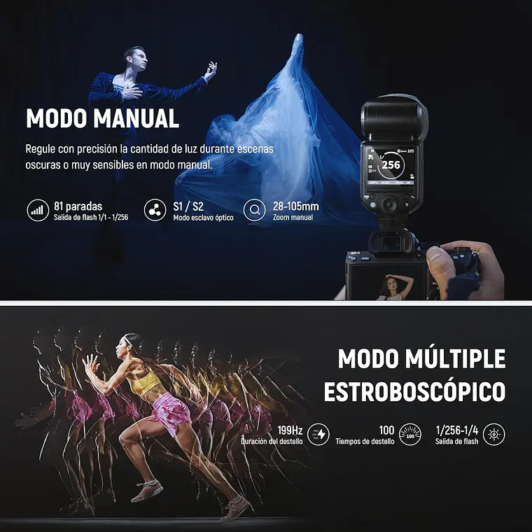Flash Speedlite Neewer Z2-S TTL Cabeza Redonda Sony 5