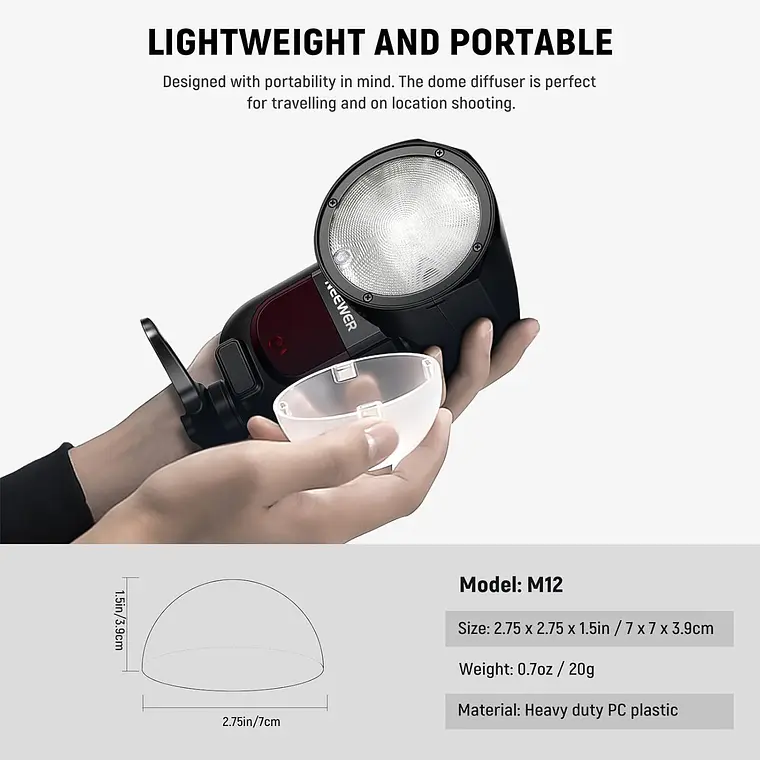 Difusor Magnético Neewer M12 para Flash Speedlite 3