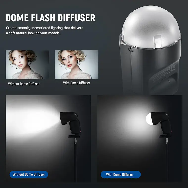 Difusor Magnético Neewer M12 para Flash Speedlite 2