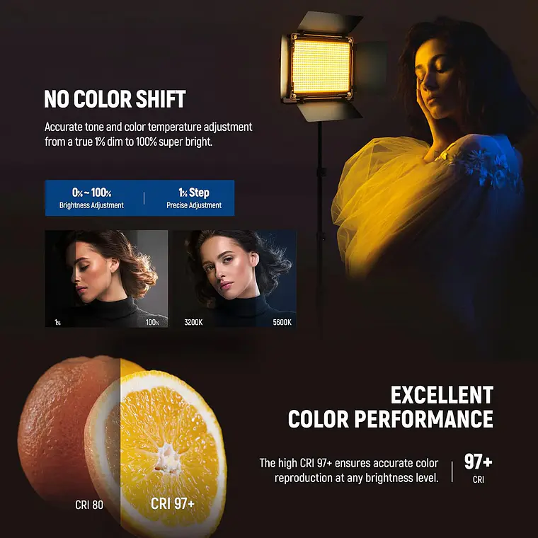 Kit LED Neewer 660 PRO II RGB con App y Soportes 8