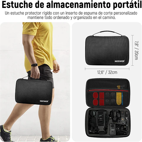 Kit Accesorios 50 en 1 Neewer para Cámaras de Acción