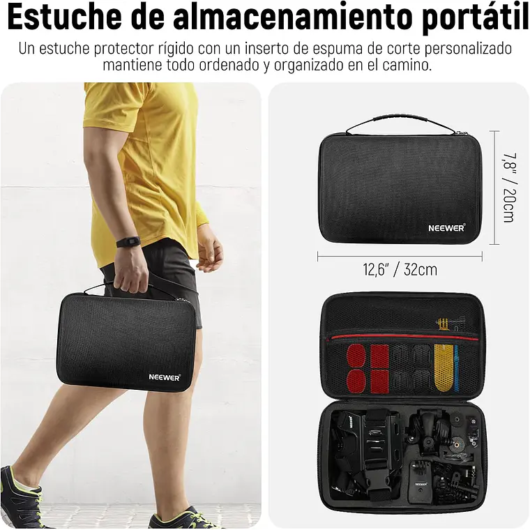 Kit Accesorios 50 en 1 Neewer para Cámaras de Acción 2