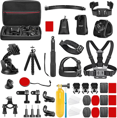 Kit Accesorios 50 en 1 Neewer para Cámaras de Acción
