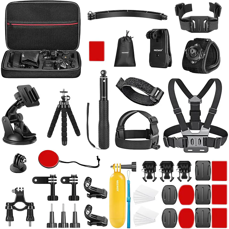 Kit Accesorios 50 en 1 Neewer para Cámaras de Acción 1