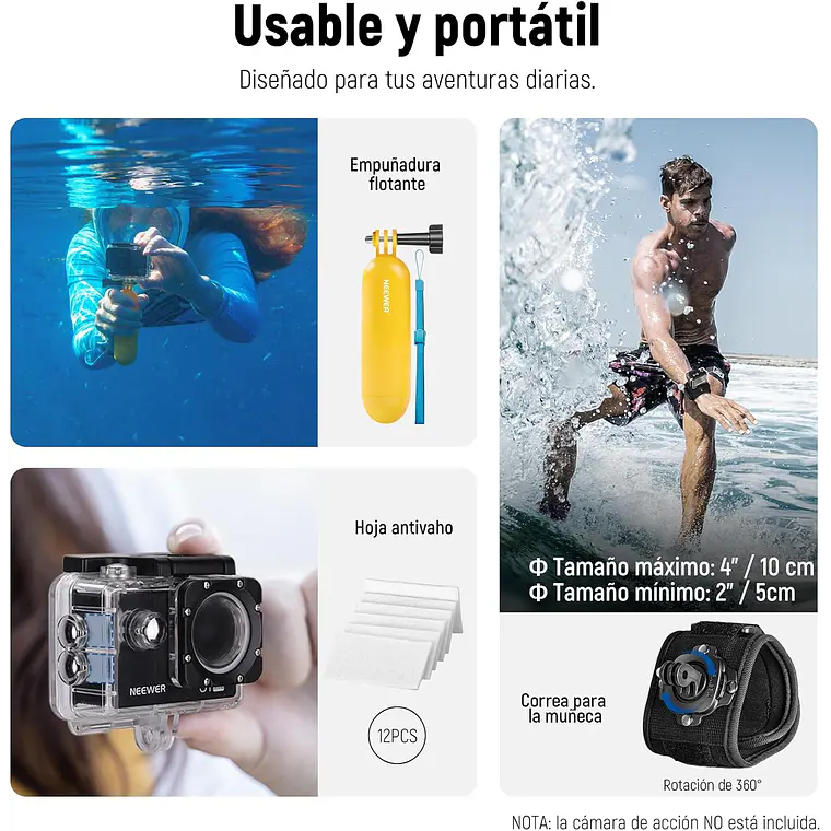 Kit Accesorios 50 en 1 Neewer para Cámaras de Acción 6