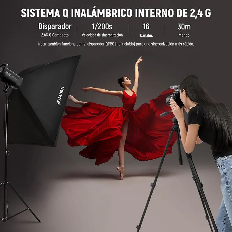 Flash Estudio Neewer S102-400W PRO con Trigger 2.4G 5