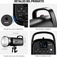 Flash Estudio Neewer S102-400W PRO con Trigger 2.4G - Miniatura 8