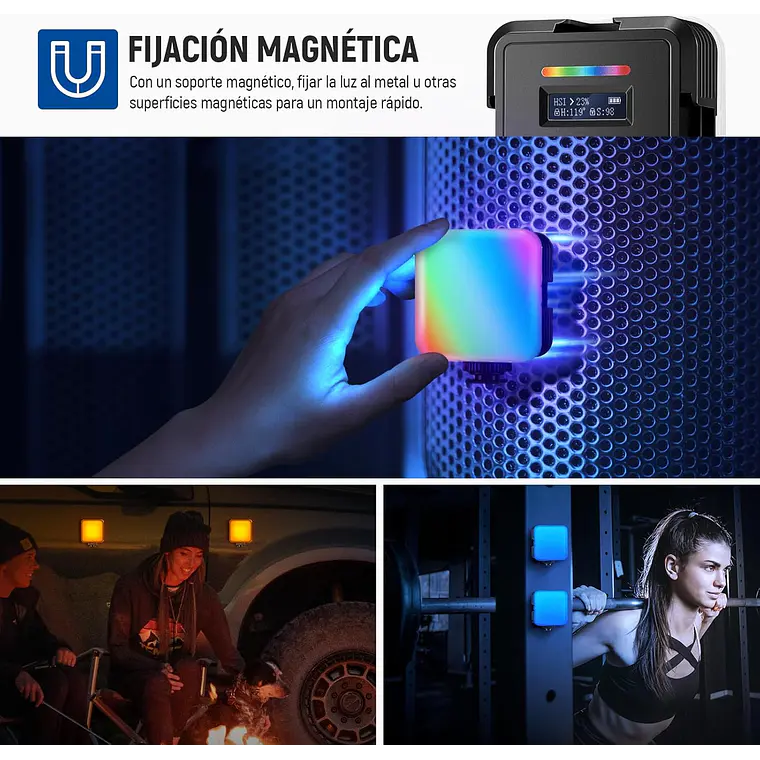 Luz de Video RGB Neewer RGB62 con Control por App 5