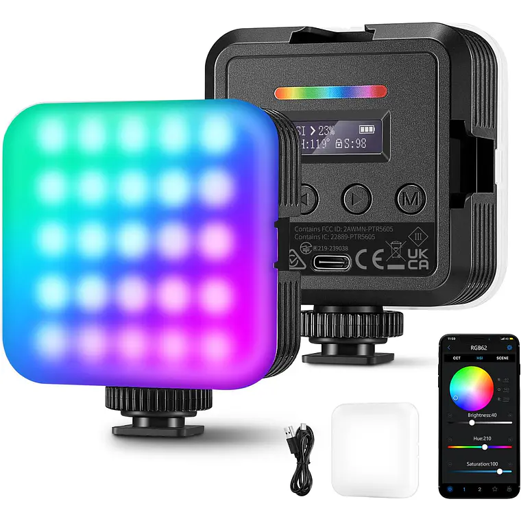 Luz de Video RGB Neewer RGB62 con Control por App 1