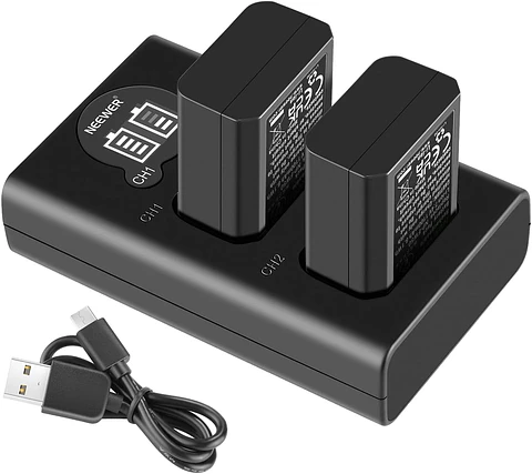 Kit Cargador Dual y Baterías Neewer NP-FW50 1100mAh Sony
