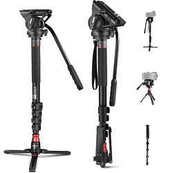 Monopié Neewer GM76 Profesional 179 cm con Cabezal Fluido