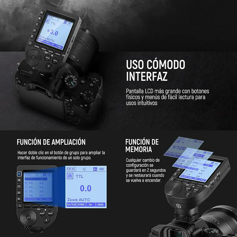 Trigger TTL Neewer QPRO-S para Flash Inalámbrico Sony 3