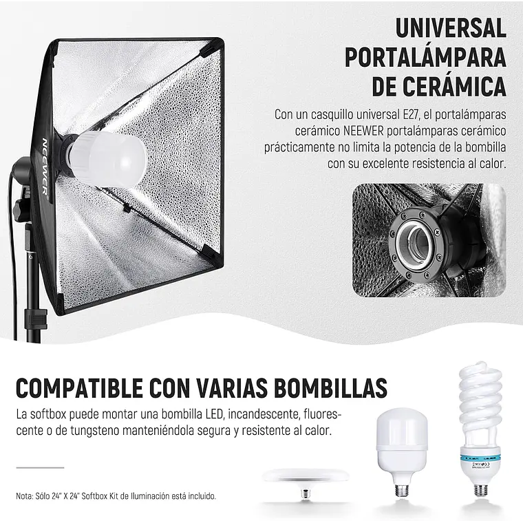 Kit Softbox LED Neewer NK300 5700K 5