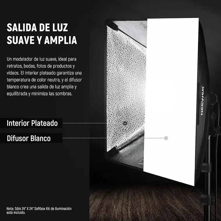 Kit Softbox LED Neewer NK300 5700K 9