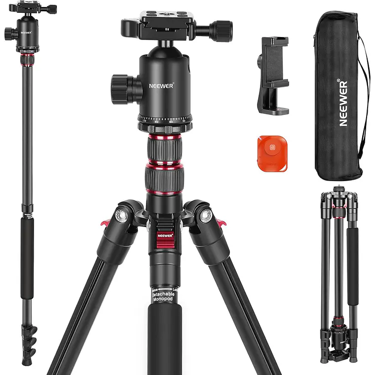 Trípode Monopie Neewer 195 cm con Soporte y Control Remoto 1