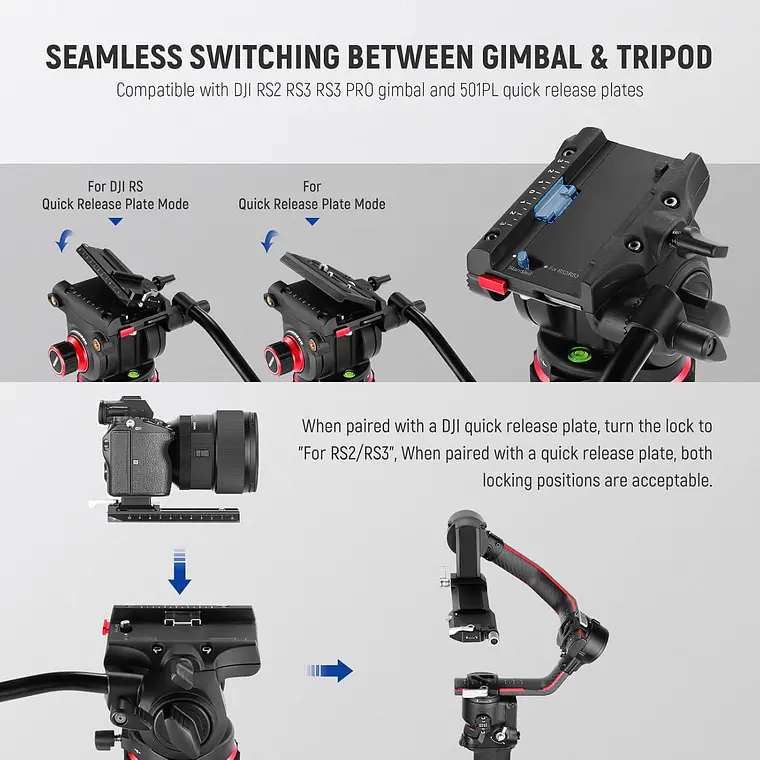 Cabezal Fluido para Trípode de Video Neewer GM006 5