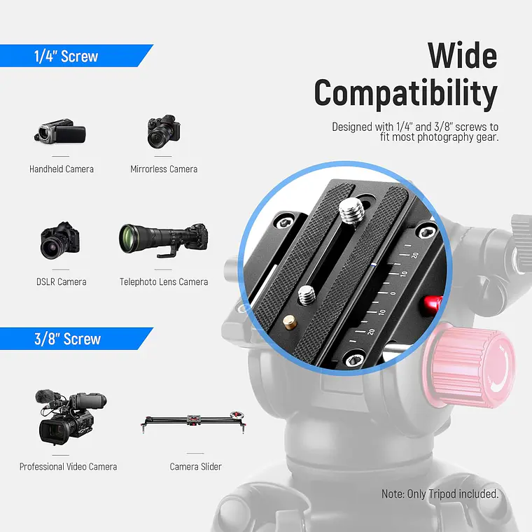 Trípode Video Neewer TP-M200 200 cm con Cabezal Fluido 5