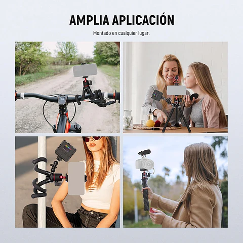 Trípode Flexible Neewer T34 con Cabezal Bola y Soporte Móvil