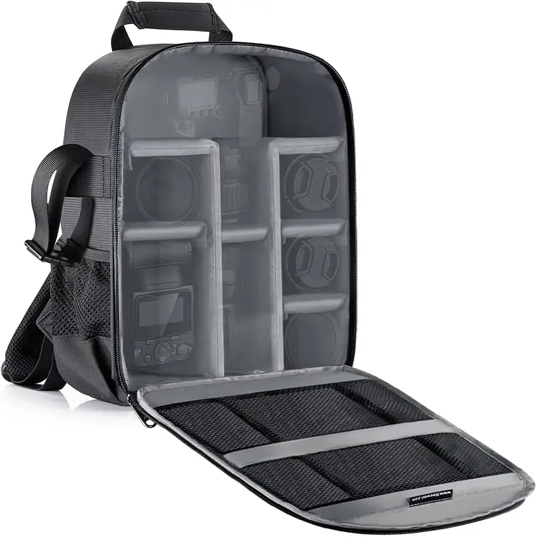 Mochila Neewer para Cámara 11L Negra con Interior Gris 5