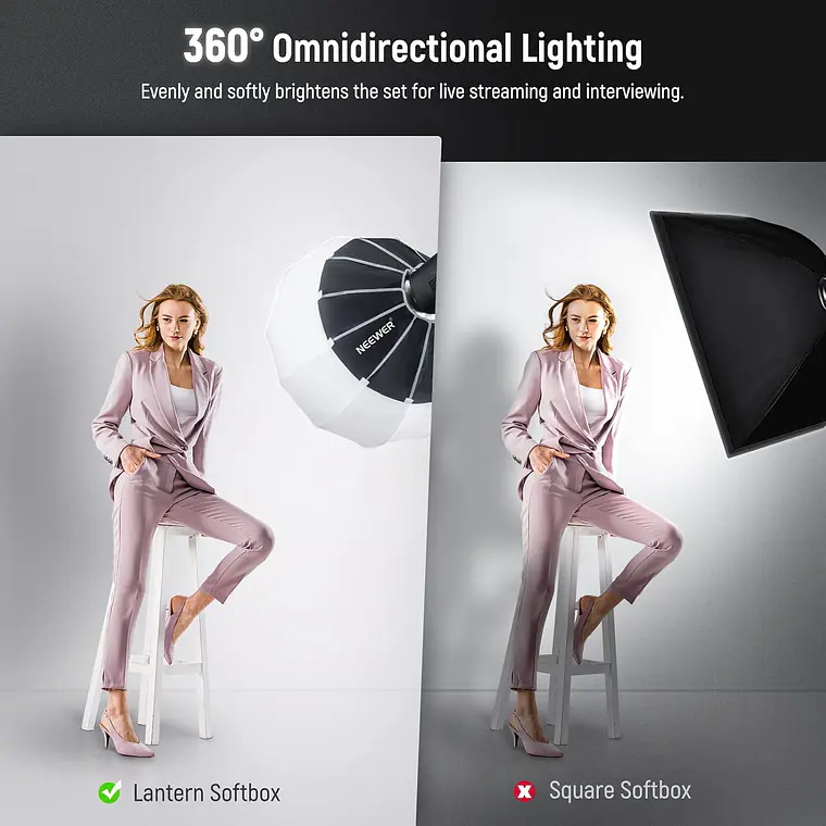 Softbox Linterna Neewer NS65L 65 cm con Montura Bowens 2