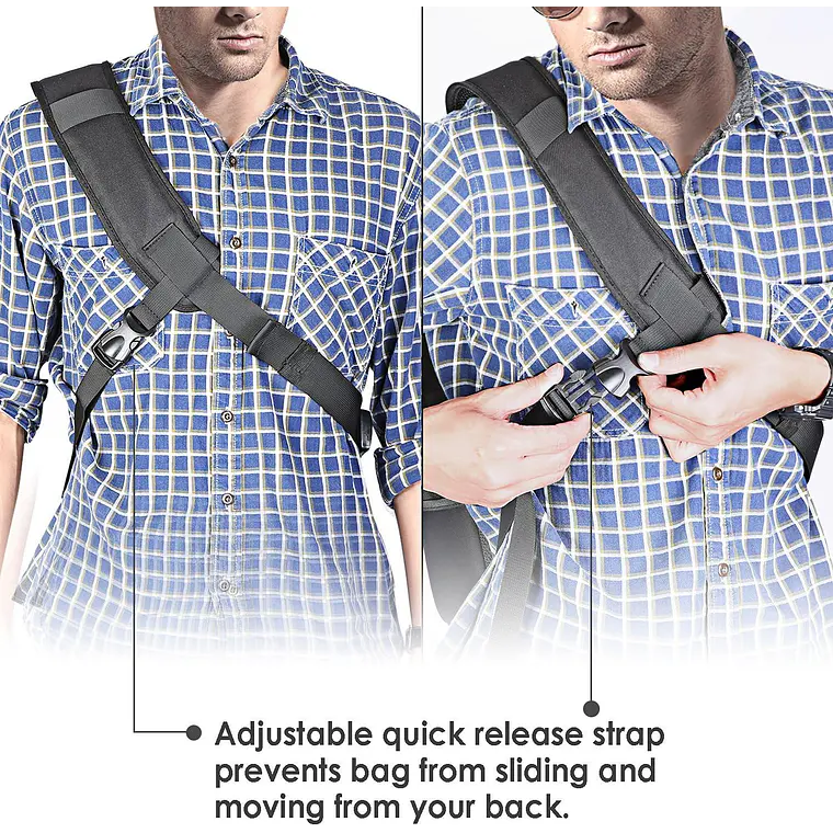 Mochila Bandolera para Cámara Neewer (Negra)​ 7