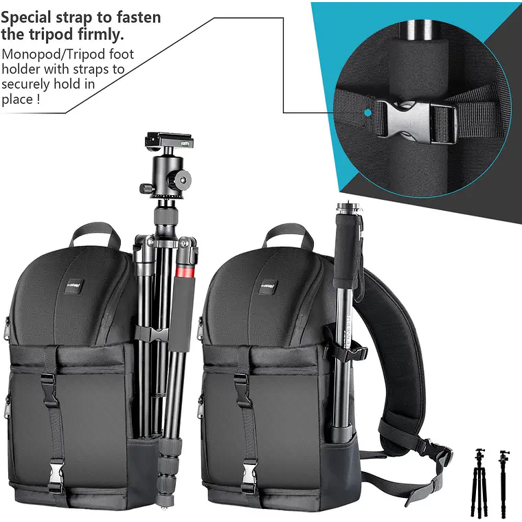 Mochila Bandolera para Cámara Neewer (Negra)​ 4
