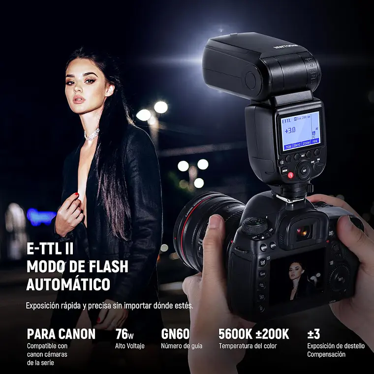 Flash Speedlite TTL Neewer NW700-C para Canon​ 2