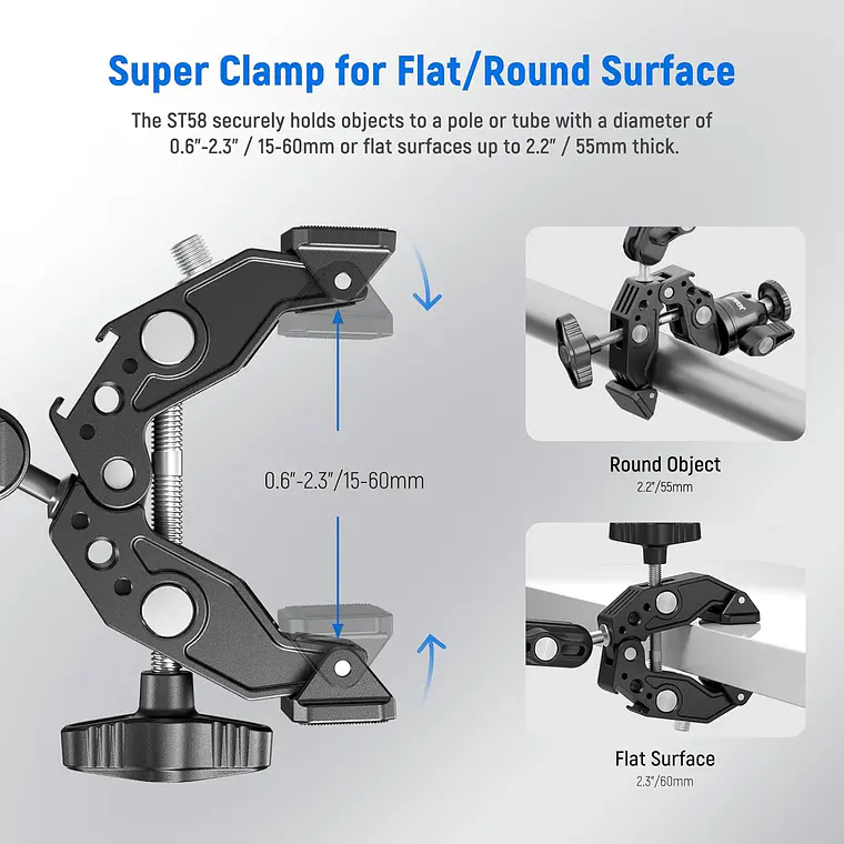 Brazo Mágico Doble Neewer con Super Clamp y Cabezal Bola 3