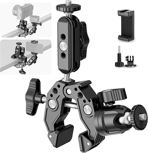 Brazo Mágico Doble Neewer con Super Clamp y Cabezal Bola