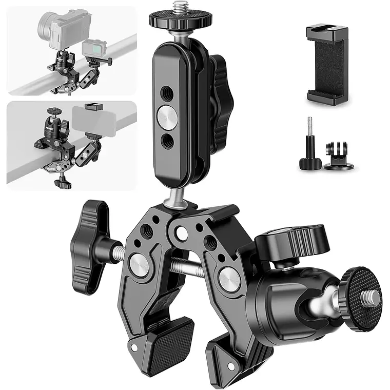 Brazo Mágico Doble Neewer con Super Clamp y Cabezal Bola 1