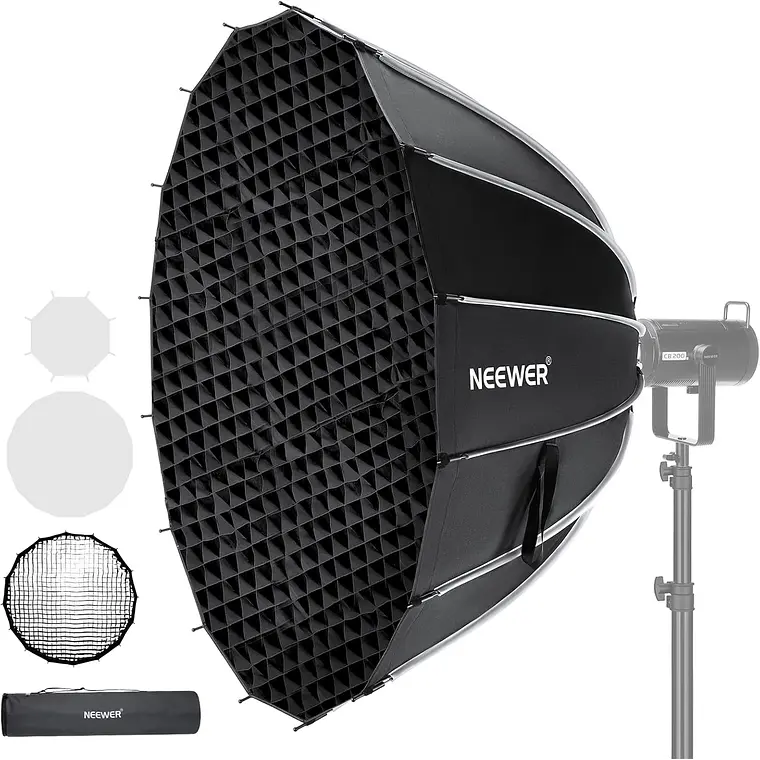 Softbox Parabólico Neewer de 120 cm con Grid​ 4
