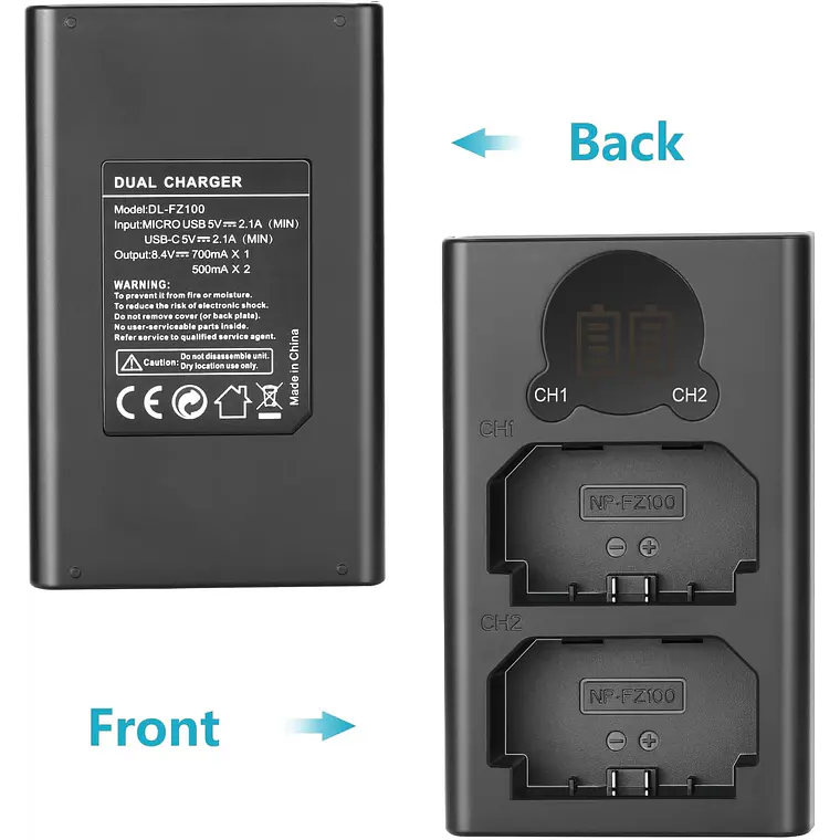Cargador Dual USB Neewer para Baterías NP-FZ100​ 5