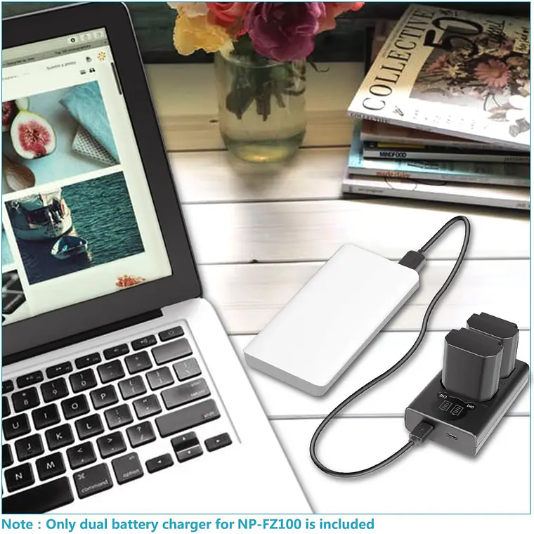 Cargador Dual USB Neewer para Baterías NP-FZ100​ 2
