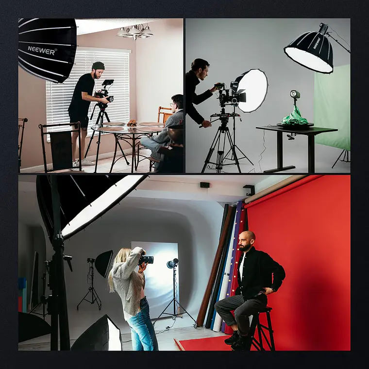 Softbox Parabólico Neewer de 85 cm con Grid y Montura Bowens​ 2