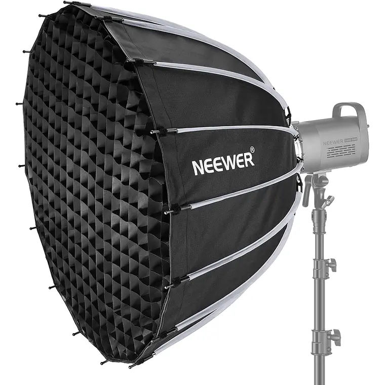 Softbox Parabólico Neewer de 85 cm con Grid y Montura Bowens​ 1
