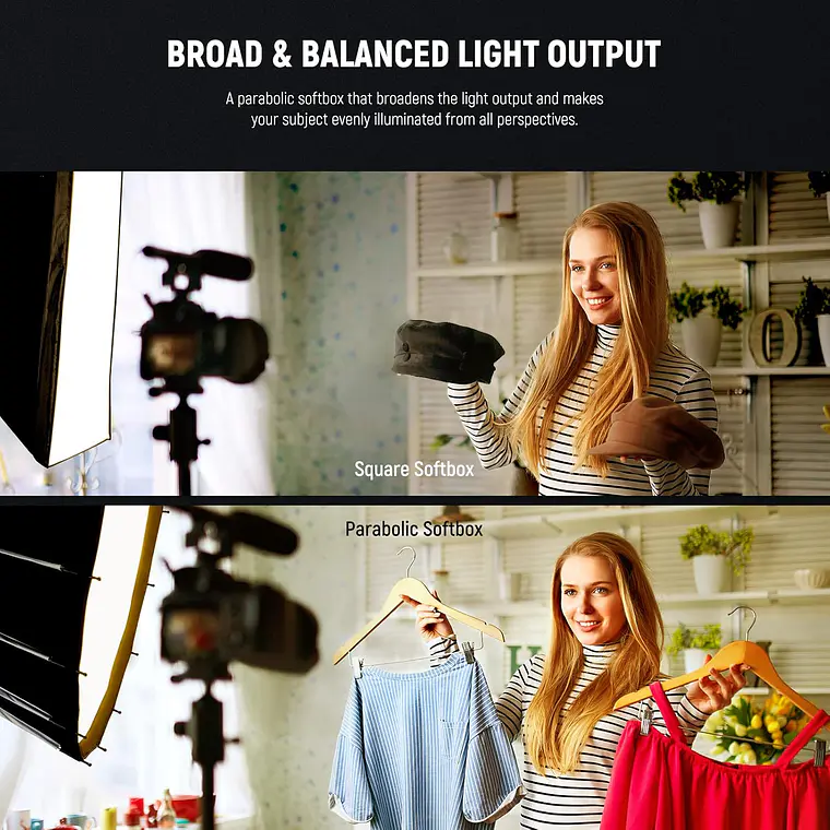 Softbox Parabólico Neewer de 85 cm con Grid y Montura Bowens​ 8