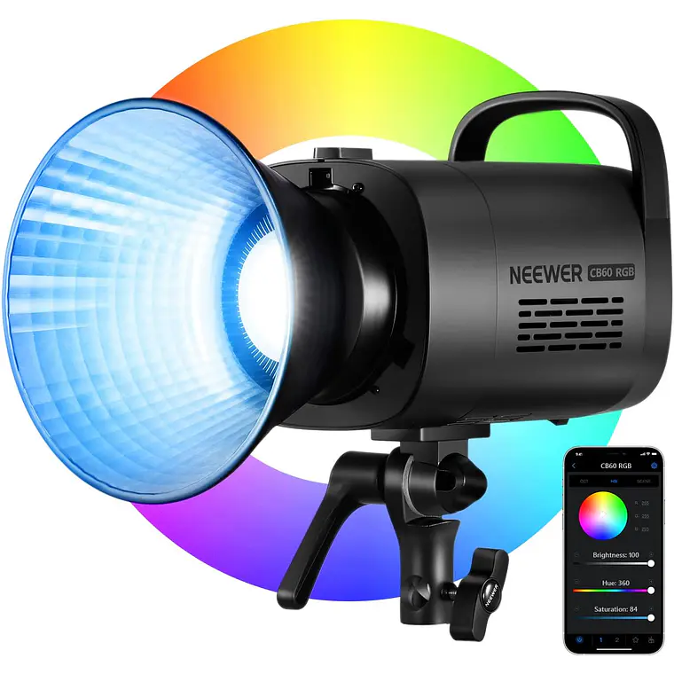 Luz RGB COB Neewer CB60 70W con Control 2.4G/App 1
