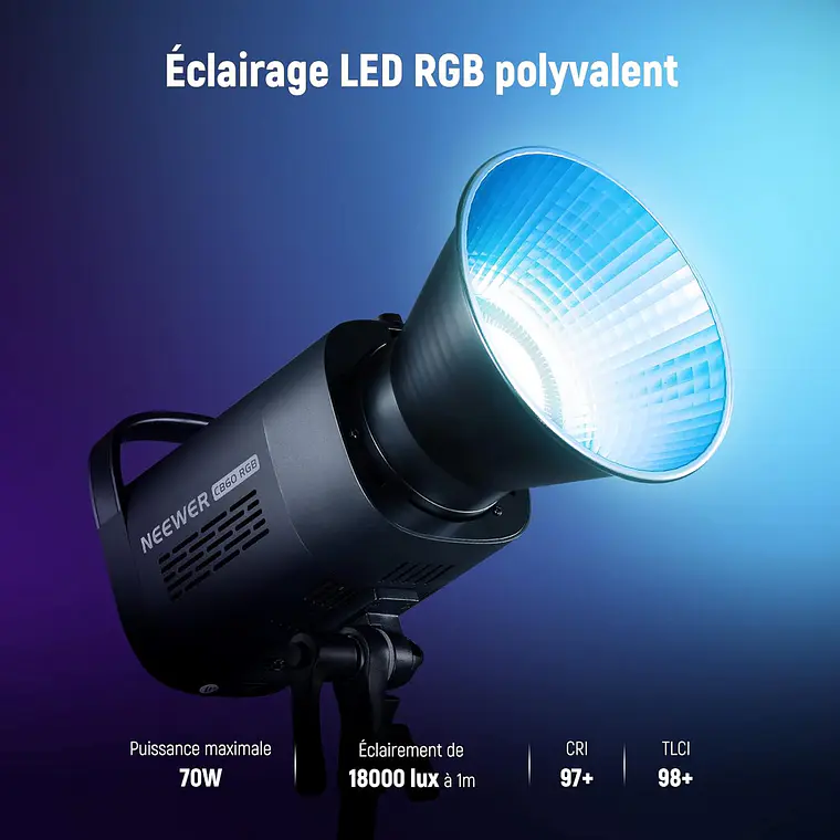 Luz RGB COB Neewer CB60 70W con Control 2.4G/App 2