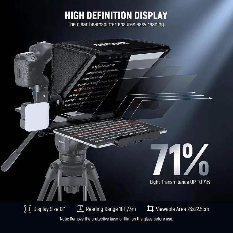 Teleprompter Neewer X12 II para Cámara y Tableta 9